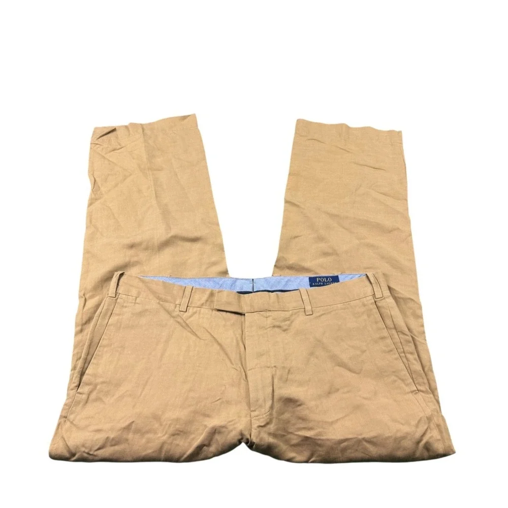 Polo Ralph Lauren Linen Silk Cotton Men's Flat Front Pant Size 36x30